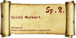 Szitó Norbert névjegykártya