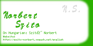norbert szito business card